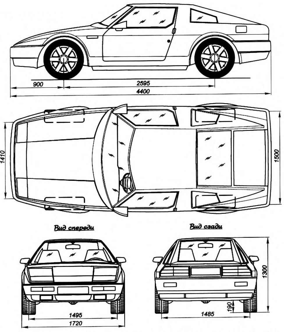 Geometric diagram of the new version of the car YUNA