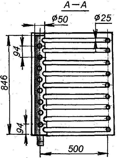 Fig. 4. Water-tube heater with internal furnace