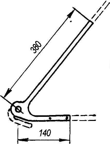 Fig. 5. Modification of the rear fork of the bike into the bracket tipping
