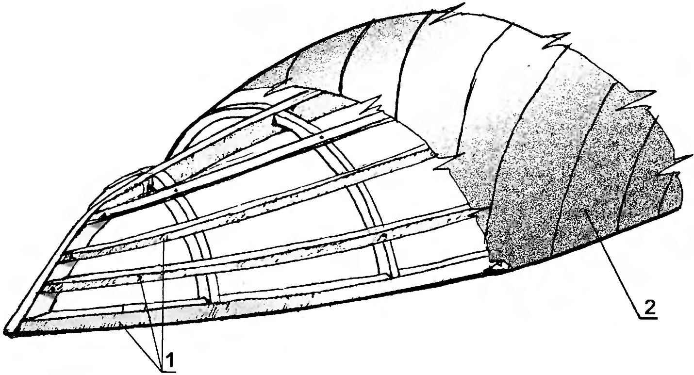 Fig. 10. Composite body with a fiberglass covering and the wood on the forest