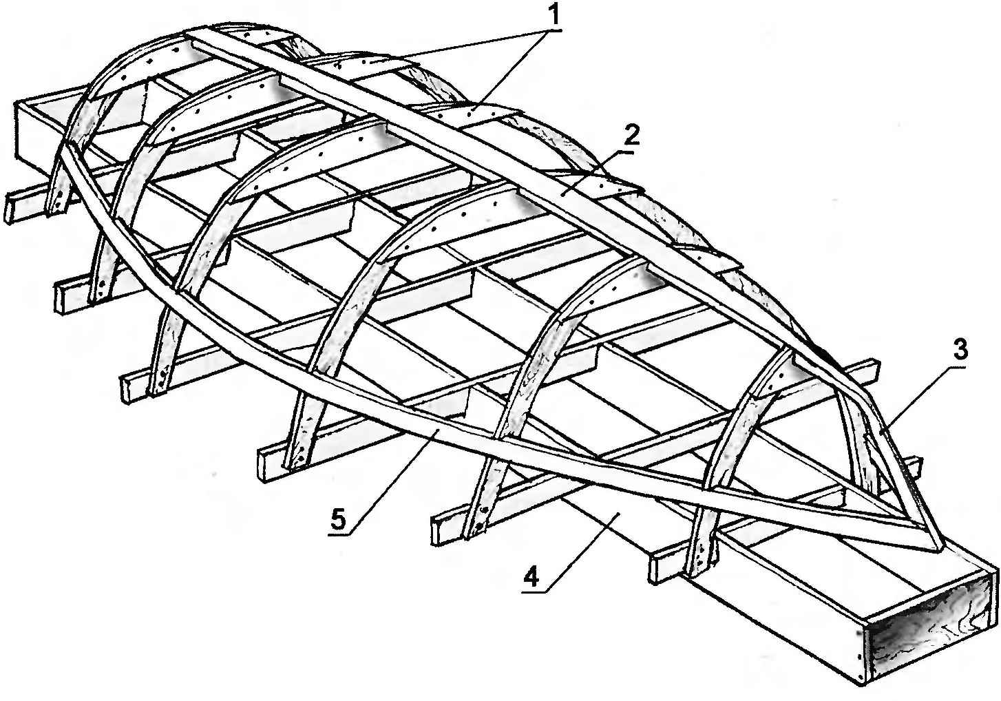 Fig. 1. Set the hull of a wooden ship on the stocks