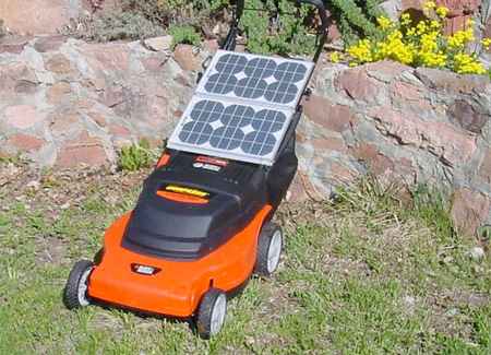 Lawnmower solar powered