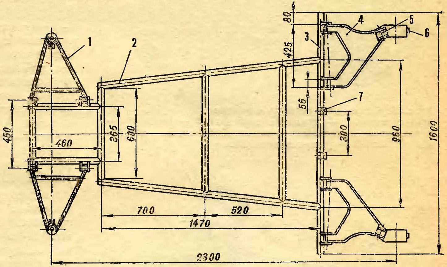 Fig. 3. The frame is in frame with the levers suspensions
