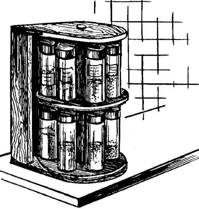 Полка вертушка для специй творческий проект