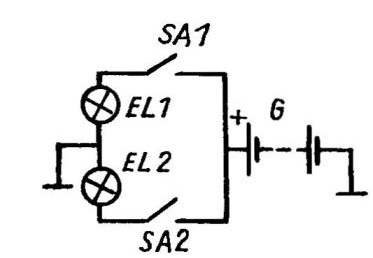 Electrical schematic of the lamp