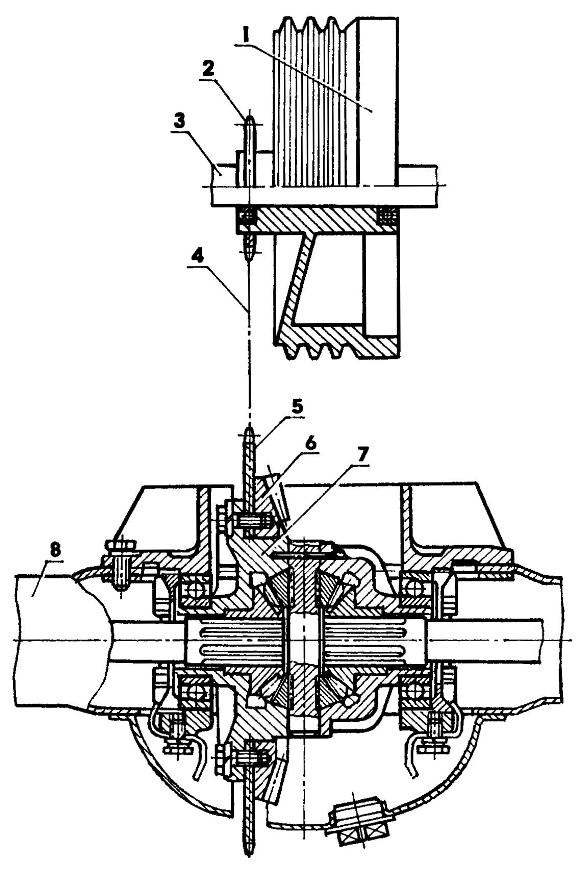 Chain transmission with differential