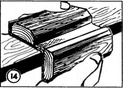 Fig.14. Dual clasp allows you to grind from both the plane and the part edge between them with one common sheet of sandpaper