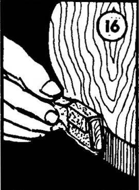 Fig.16. Flat clasp with handle is convenient when sanding the outer edges of the rounded parts 