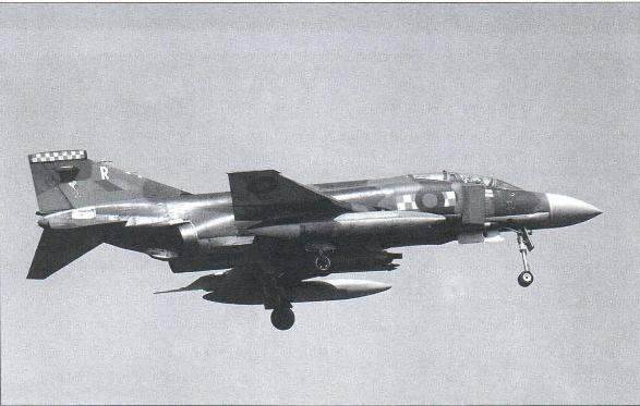 Phantom FGR.2 of 92 squadron RAF in camouflage color