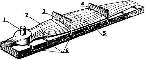 Control of the correct processing of the propeller in the stocks with templates and contraband