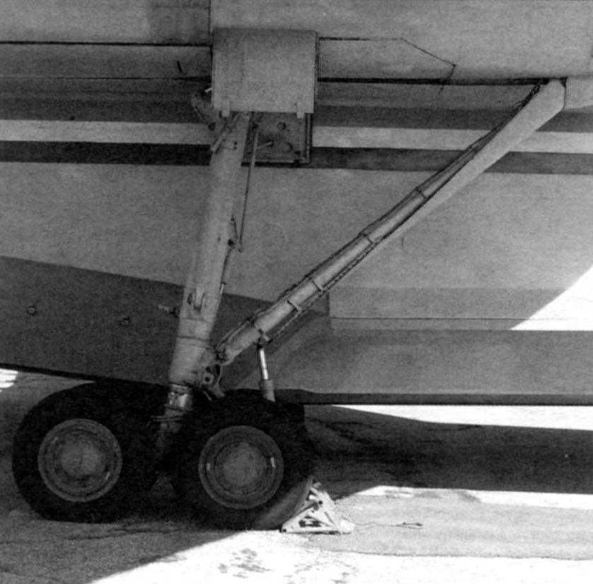 Bow (left) and main landing gear of the amphibian A-40