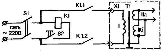 Схема подключения аппарата к бытовой электросети