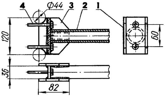 The abutment of the frame and front axle