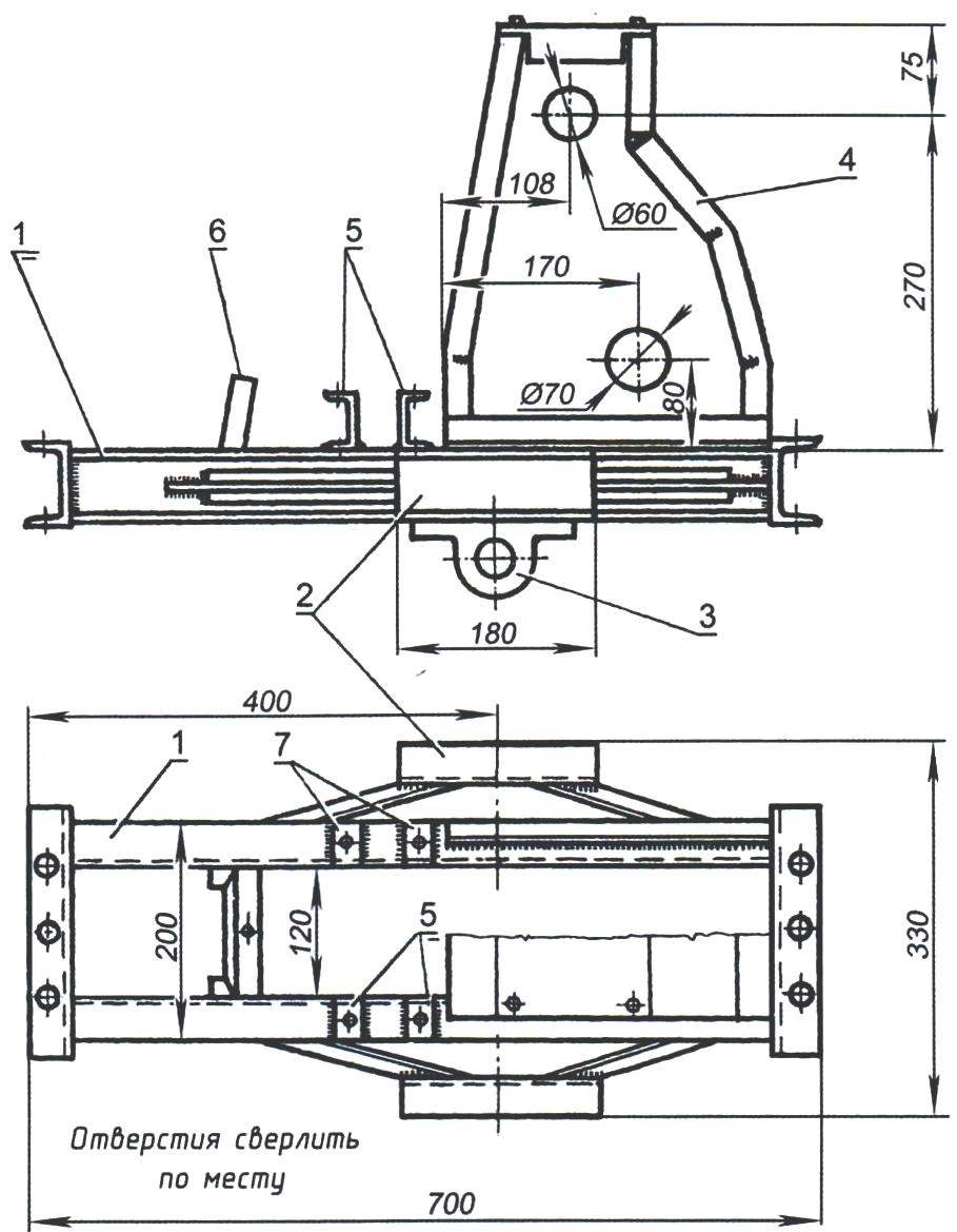 The frame of the cultivator Assembly