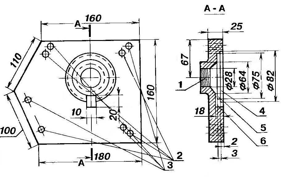 Fig. 6. Linkage plate for gearbox GAZ-24