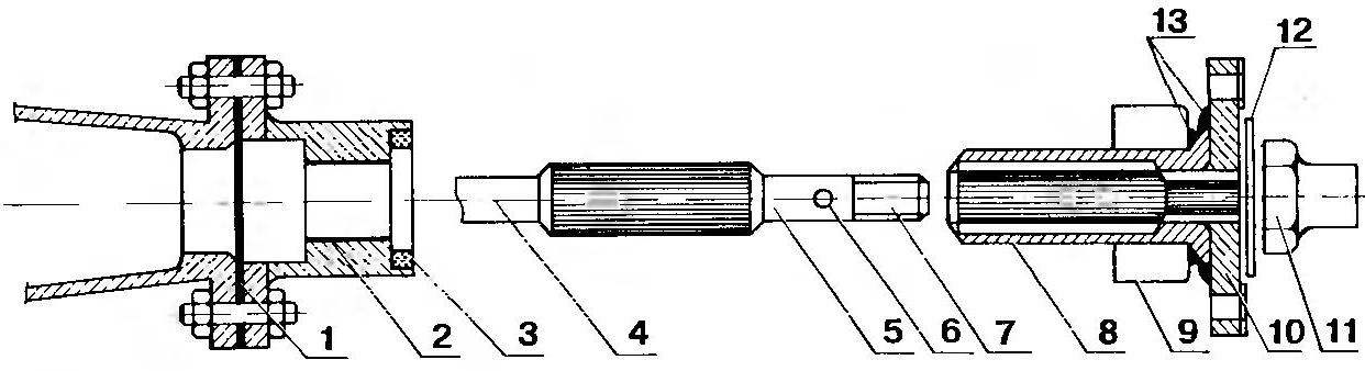 R and p. 8. The extension and output shaft transmission