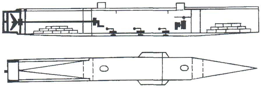 Схема подводной лодки «Американский ныряльщик»