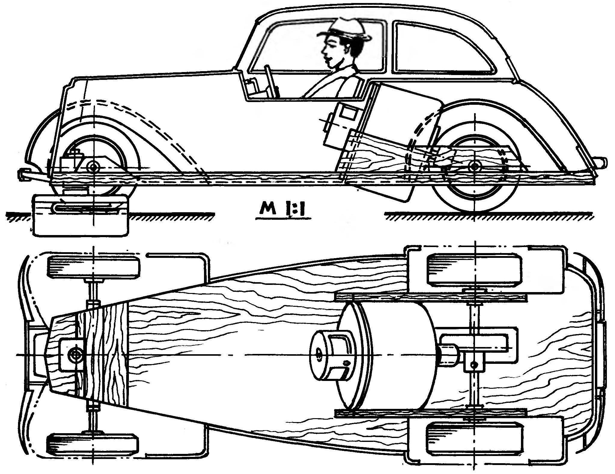 Trace the car-a copy of a power system based on the production motor brand MP-2-007