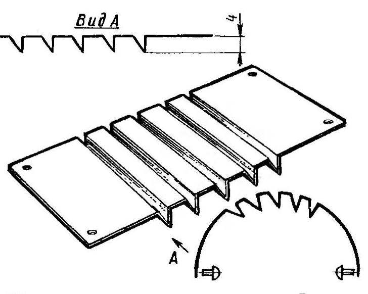 The tin strip with a number of discrete partitions