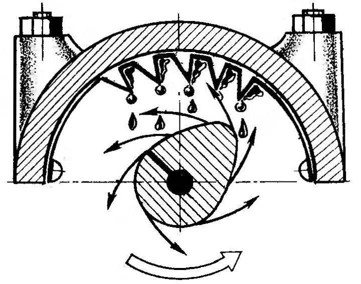 Engine oil is delayed furniture partitions and runs down the levers and the Cams of the camshaft