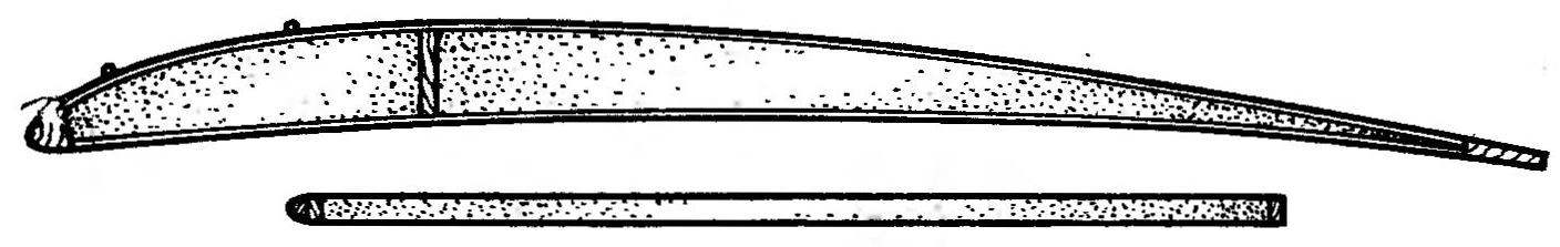 R and p. 2. Profiles of the wing and stabilizer M1:1