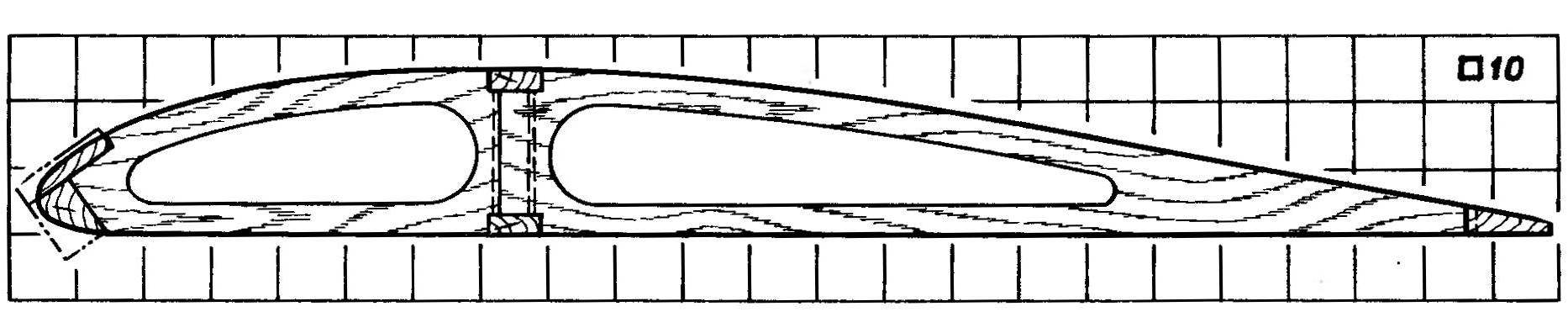Profile of the wing and its structural elements