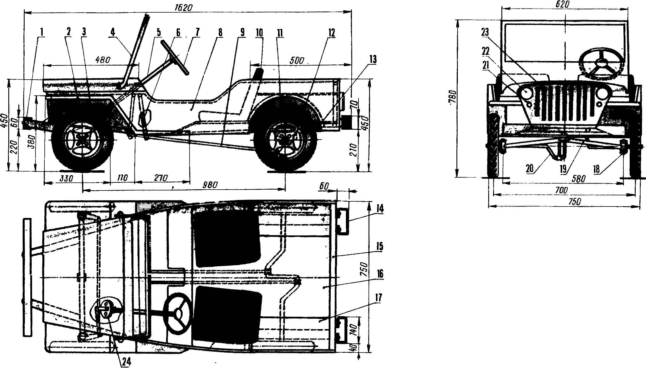 Fig. 1. Double pedal car