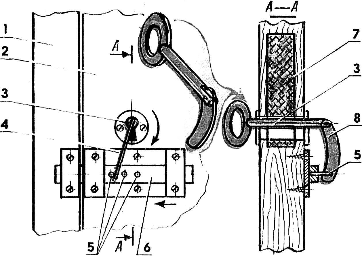 Fig. 3. Increasing secrecy main lock with additional latch.