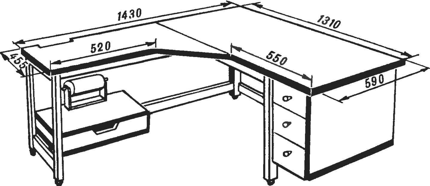 Fig. 1. Table for the computer.