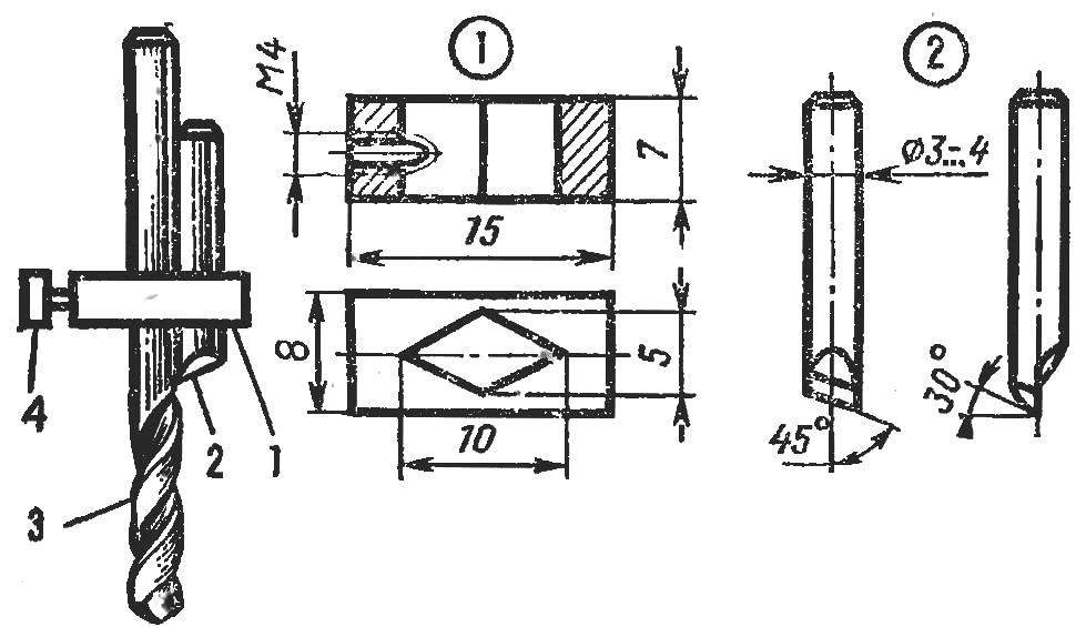 A device for simultaneous drilling with chamfer