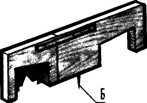 Рис. 9. Шаблон для изготовления розеток в сборе (Б - центрирующий гвоздь).