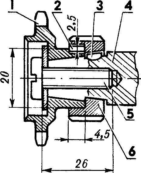 Fig. 3. The attachment of the drive sprocket.