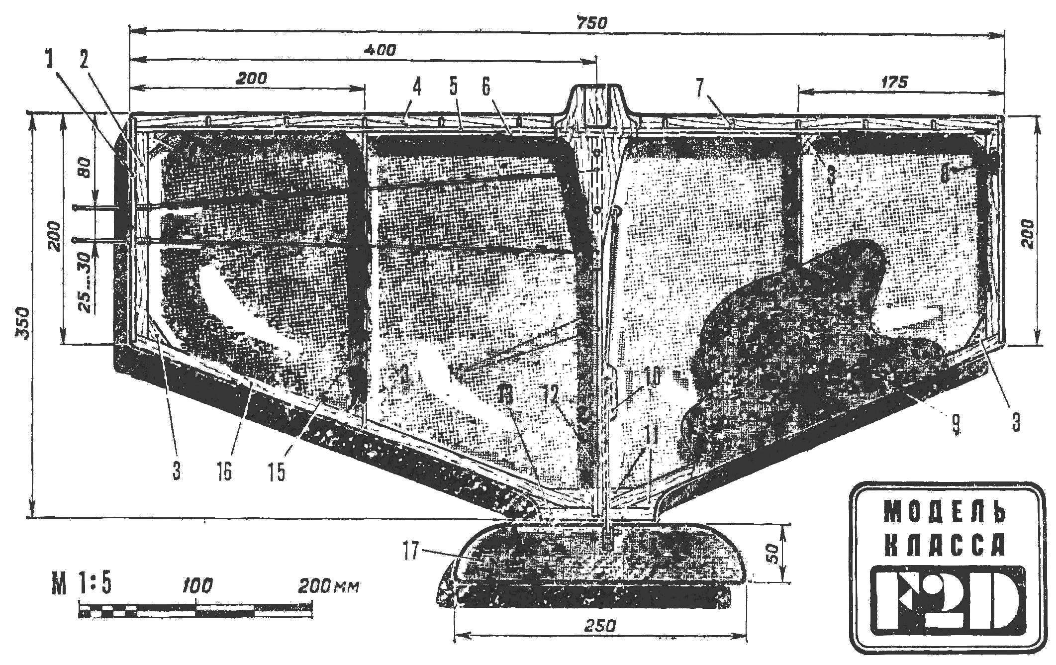 Fig. 1. Control line model airplane air combat under the engine working volume of 1.5 cm