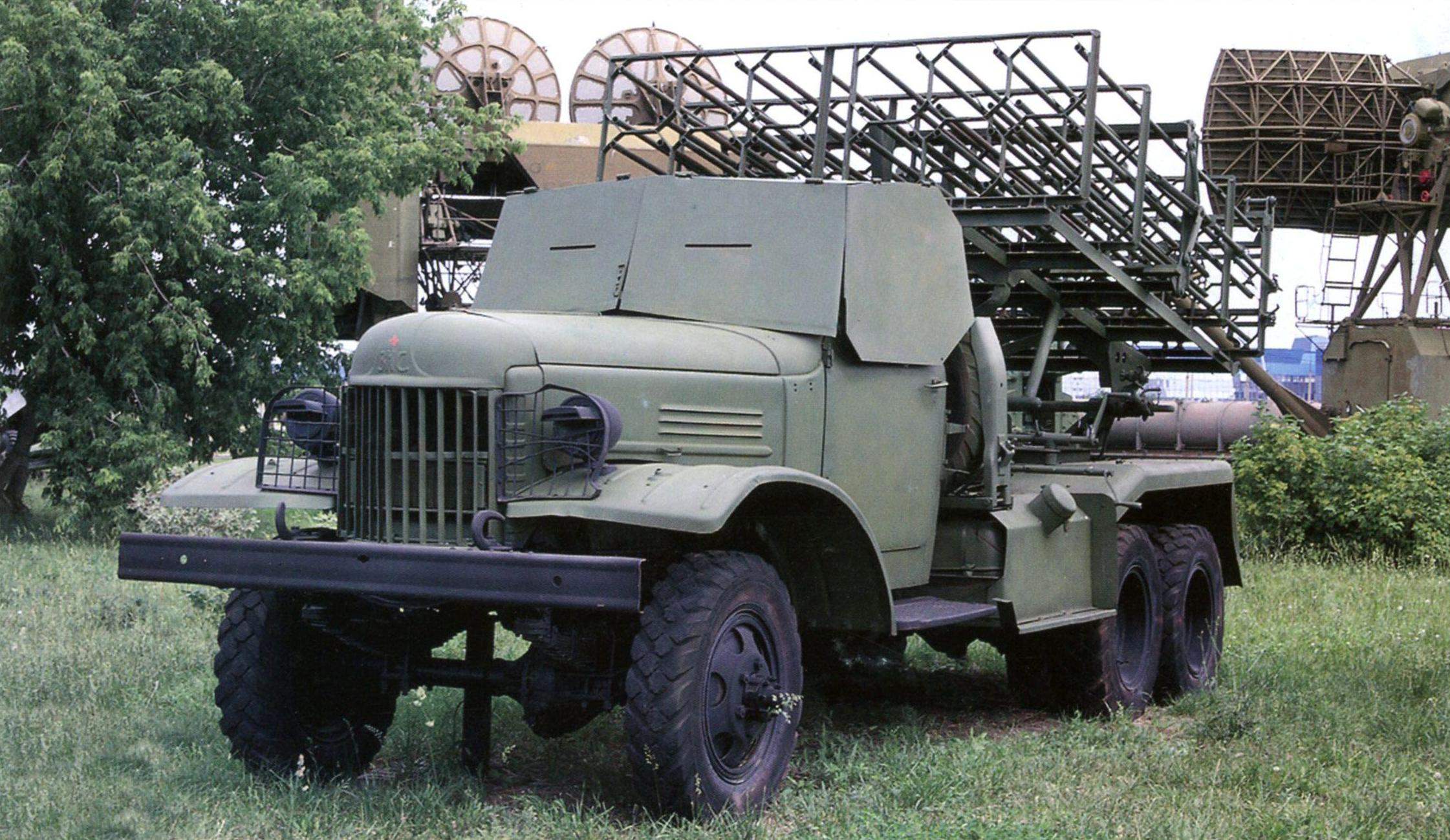 Fighting vehicle BM-31 on the chassis ZIS-151 in the open area of the technical Museum Togliatti