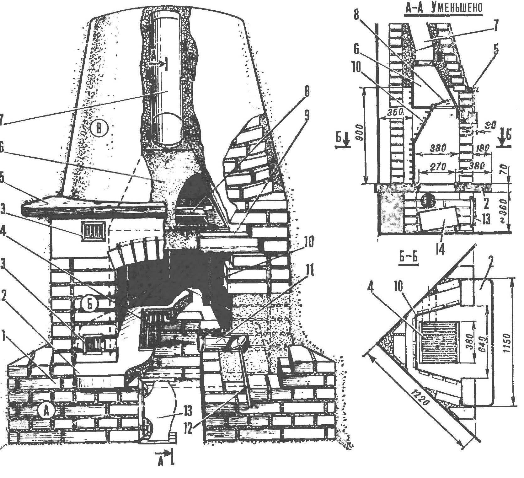 Fig. 1. Diagram of fireplace