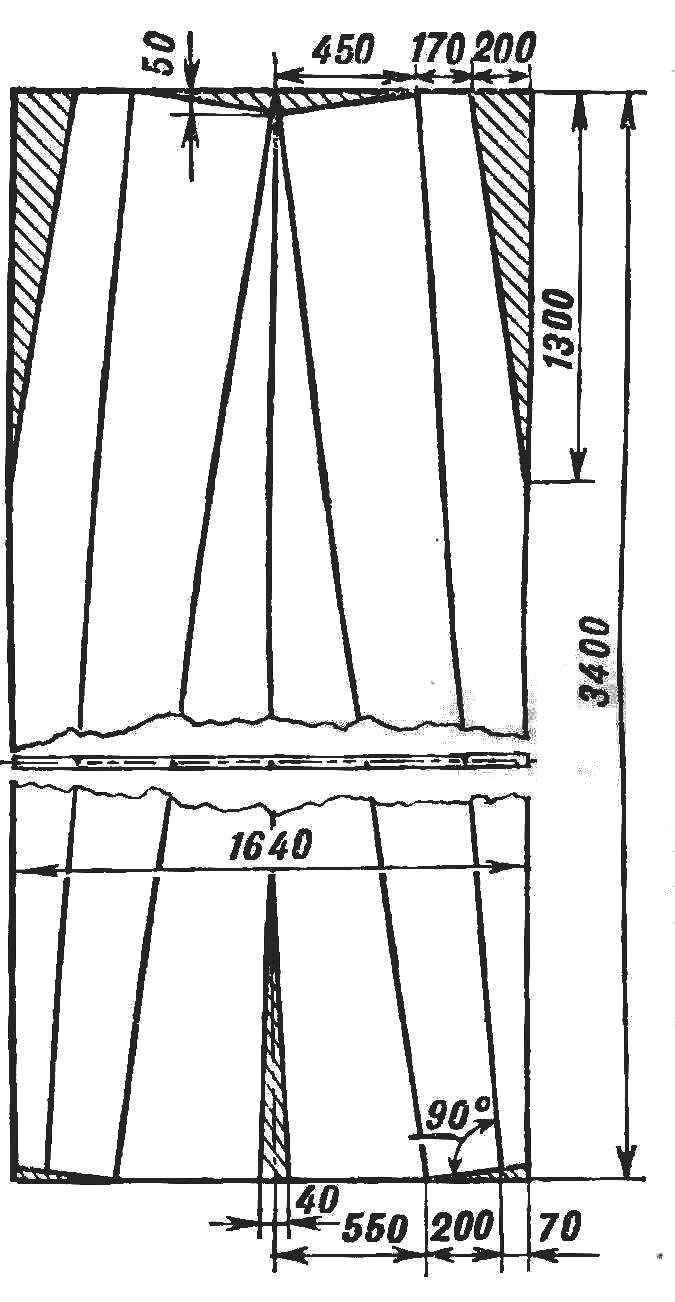 Fig. 2. Layout template and instructions for use of cuts.