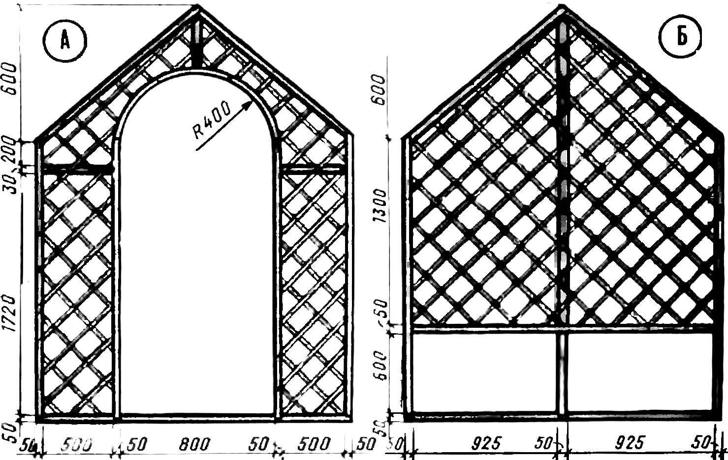 Fishnet panels.