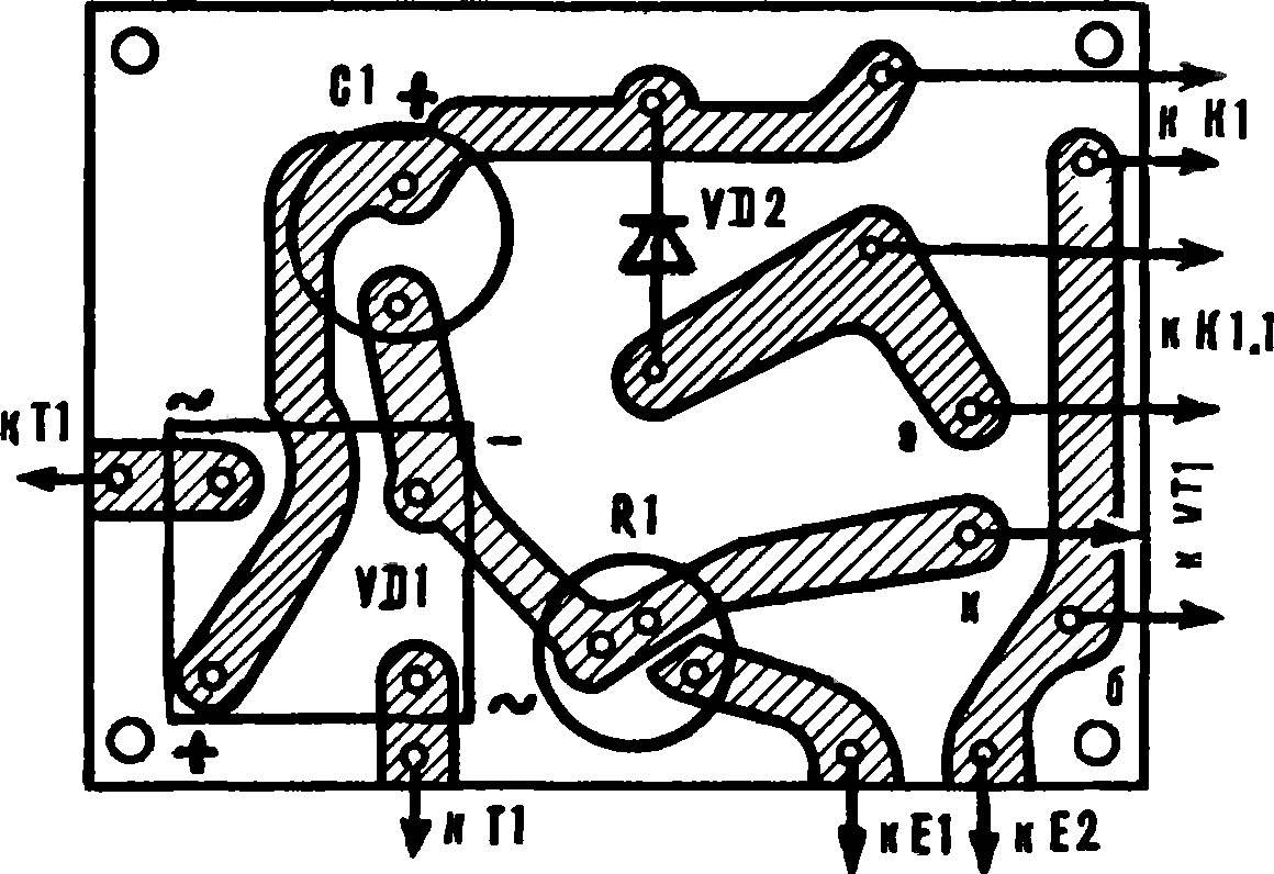 Circuit Board with the layout of the elements.