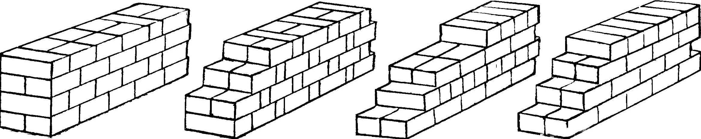 There are several ways of laying bricks — all of them approximately equally, in terms of the strength of the constructed wall, and the consumption of building materials — bricks and cement mortar. However, the figure laying each of them is different.