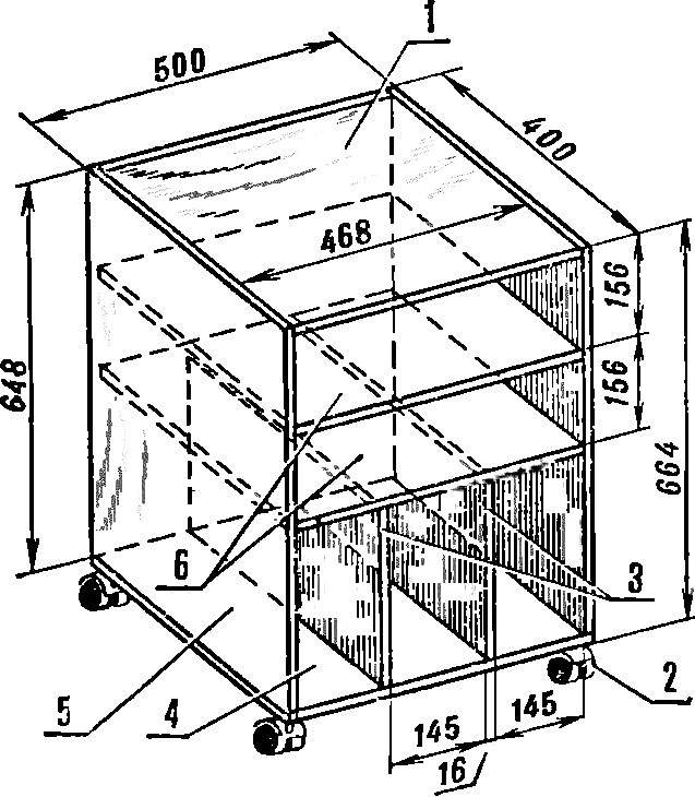 Fig. 4. Storage of phonograph records and videotapes.
