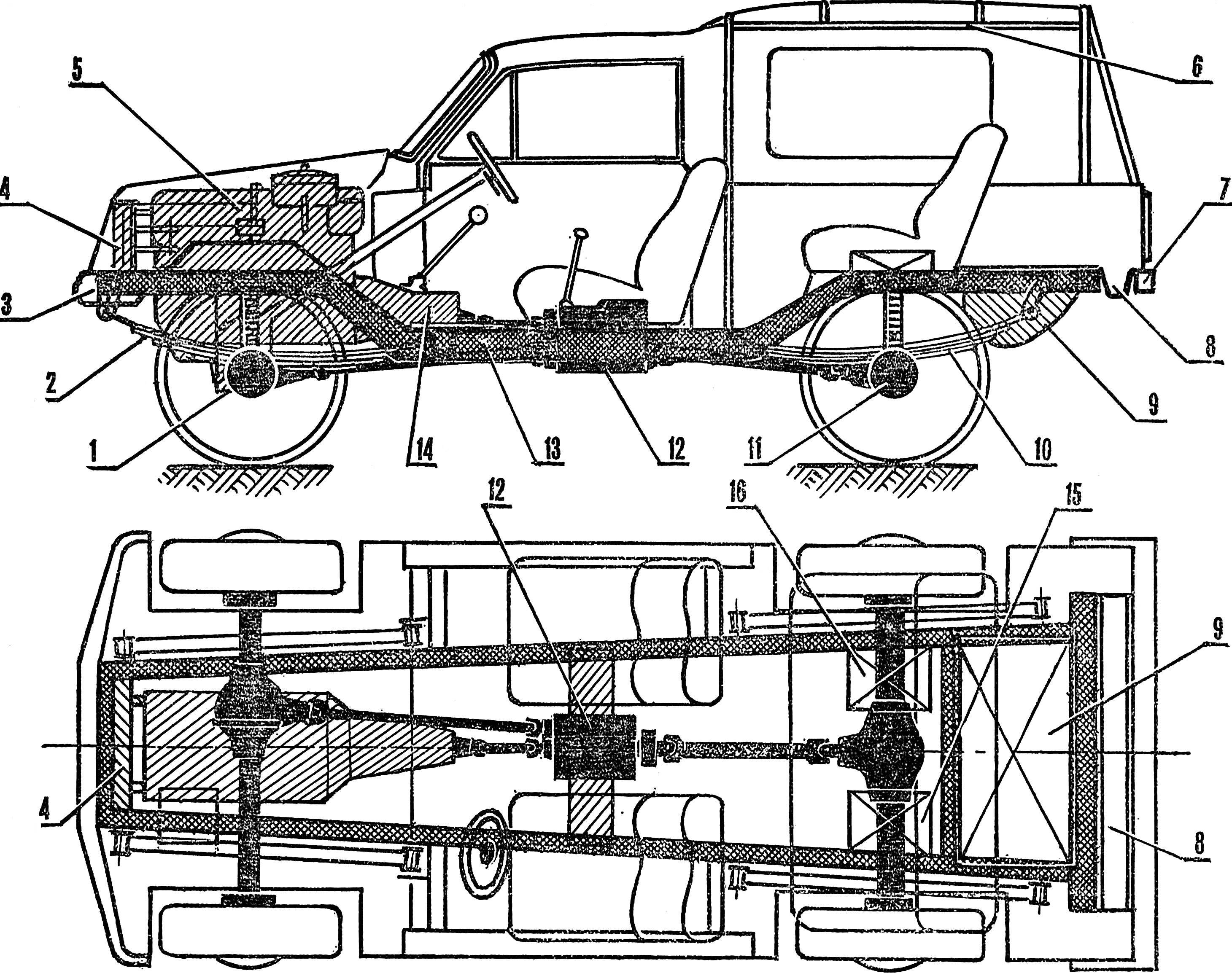 Fig. 2. The layout of the car.