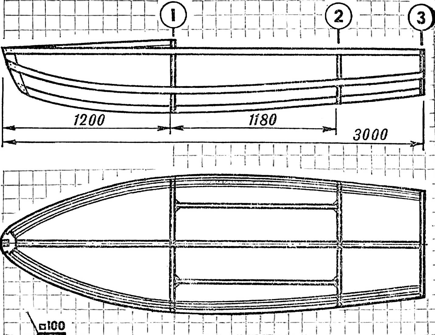 The frame of the Dinghy.