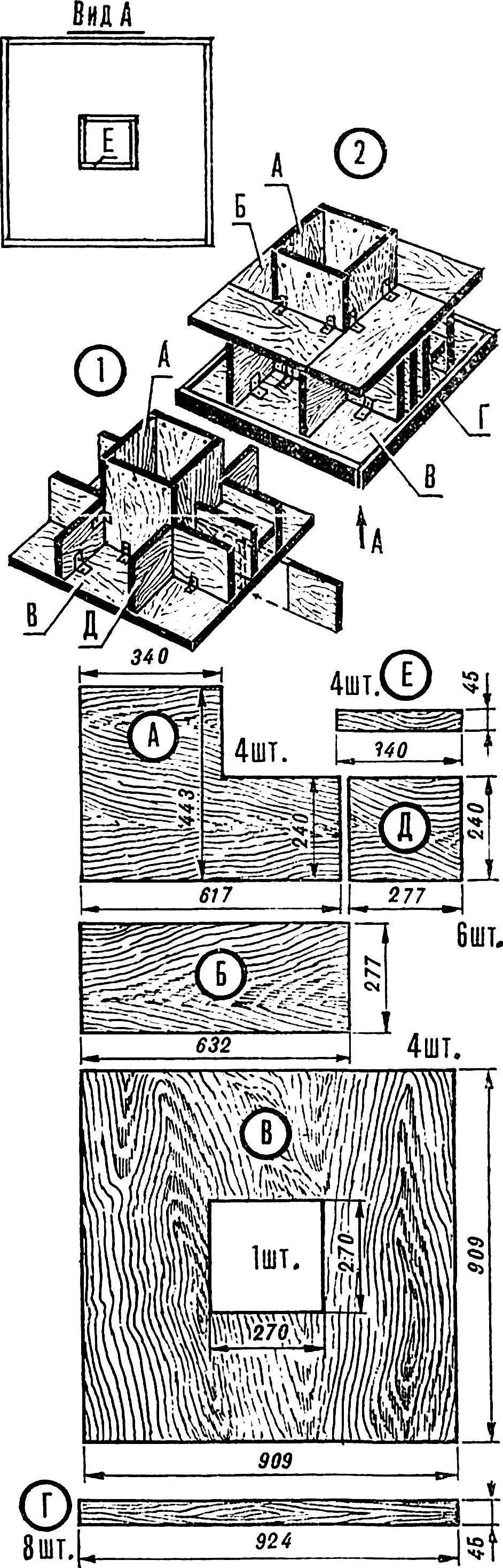 Fig. 2. Assembly sequence and details of the mezzanine.