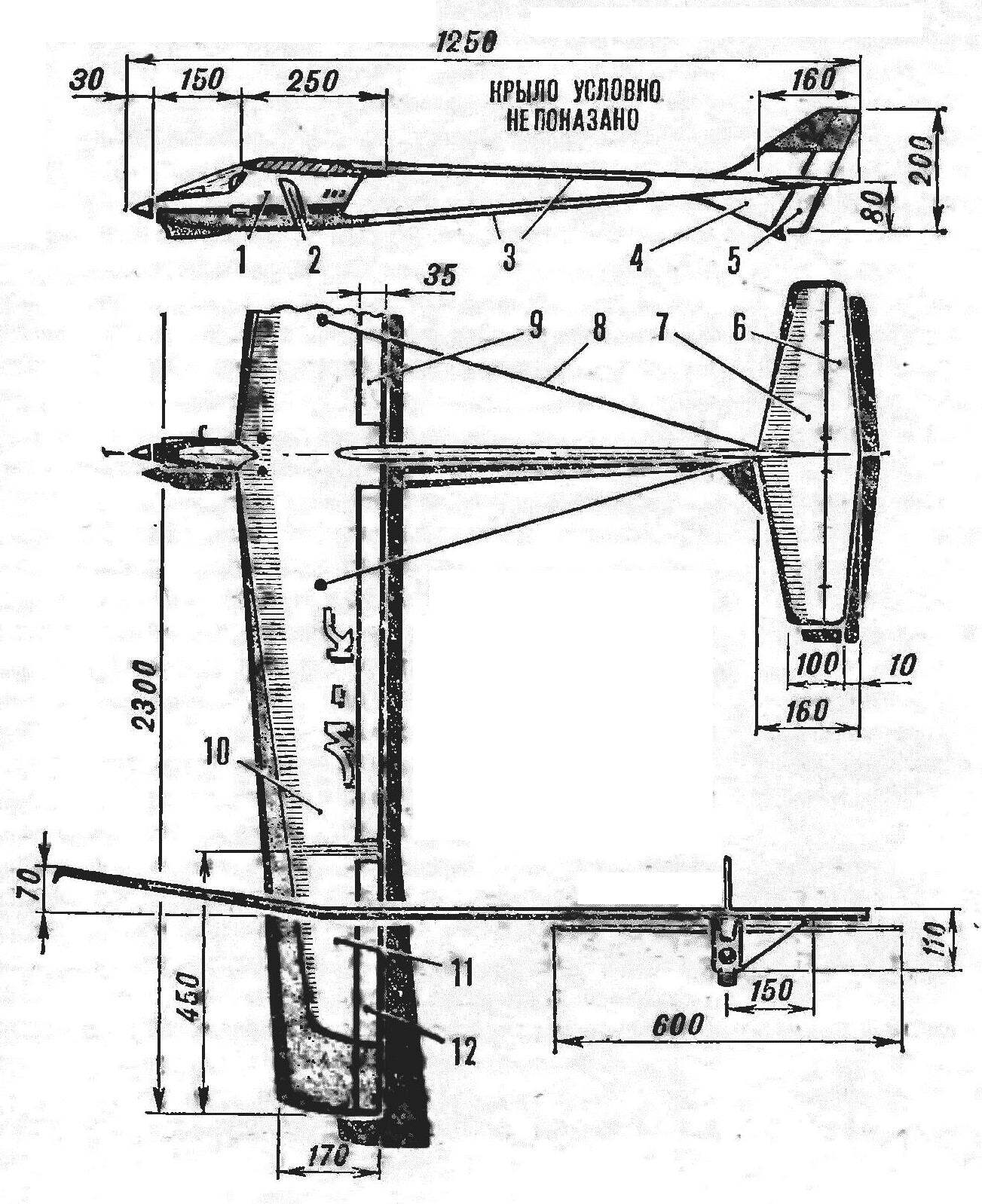 Aerobatic RC model glider