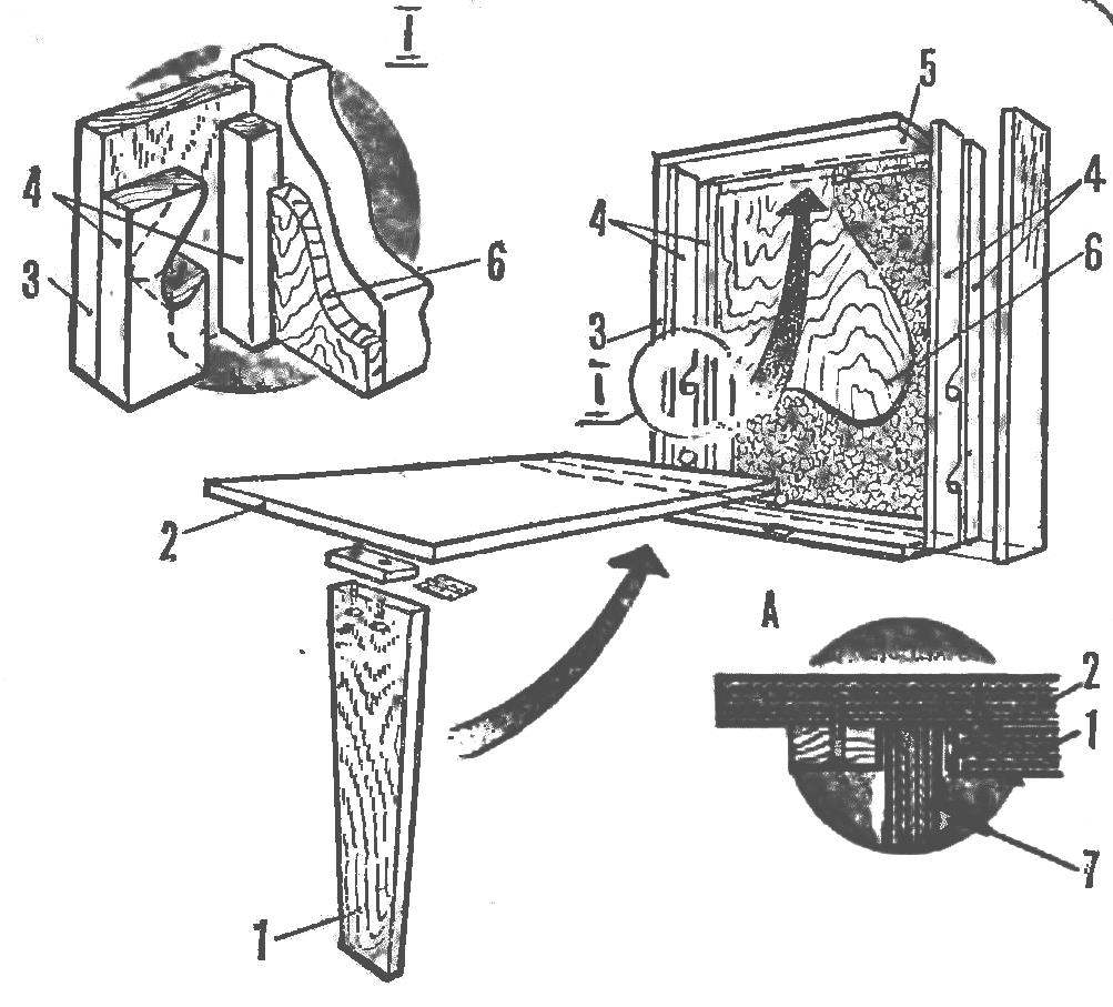 diagram of the retractable table