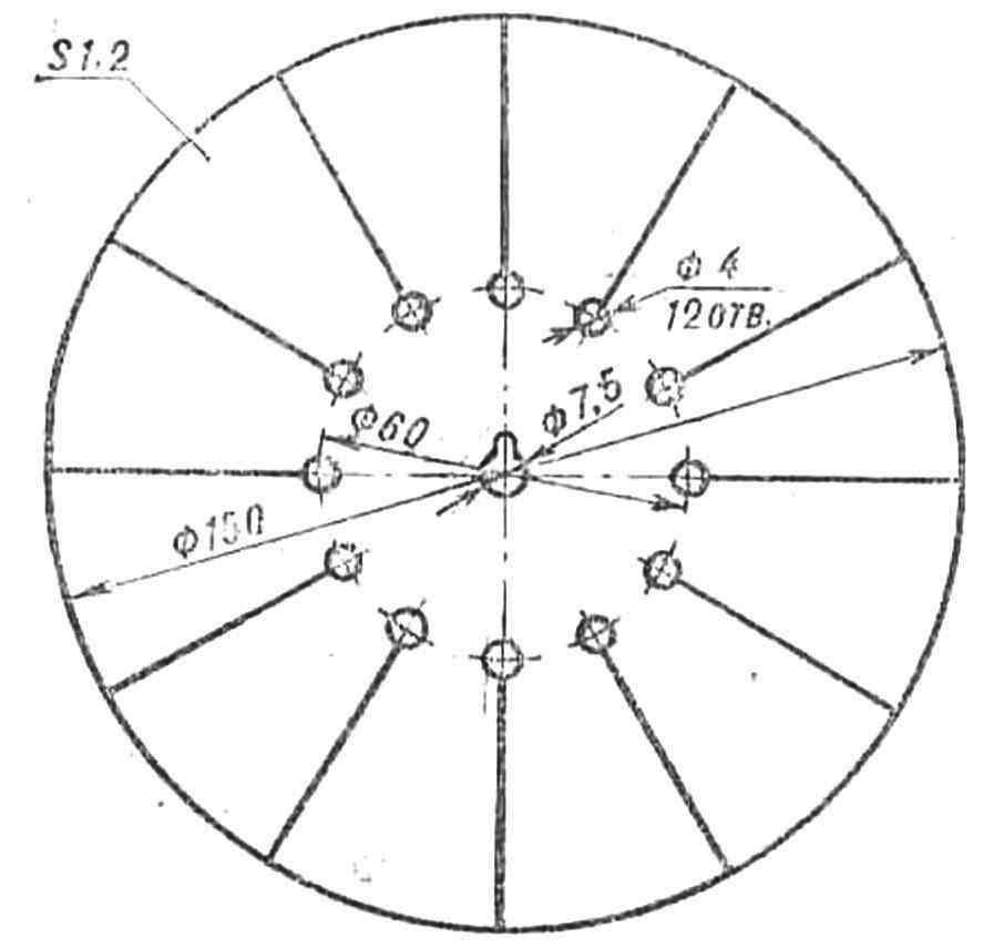 R and p. 8. The impeller of the fan.