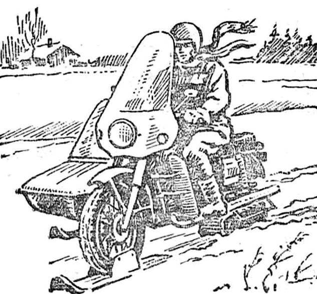 IN THE SUMMER OF THE MOTORCYCLE IN THE WINTER - SNOWMOBILE