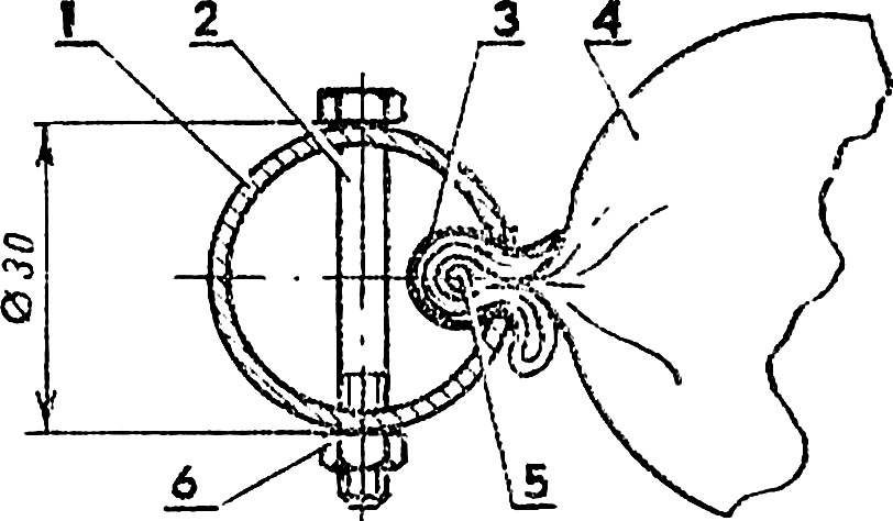 Fig. 5. The scheme of sealing the stern of the float.