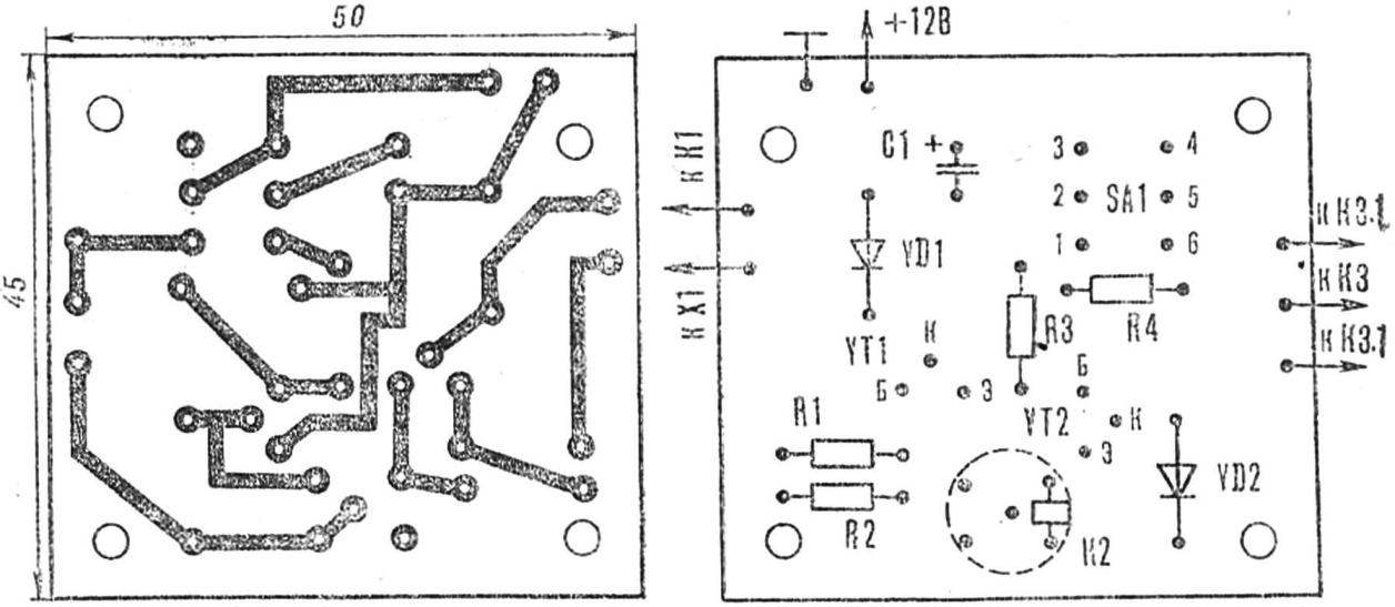 Fig. 2. The mounting plate of the security device with the location details.