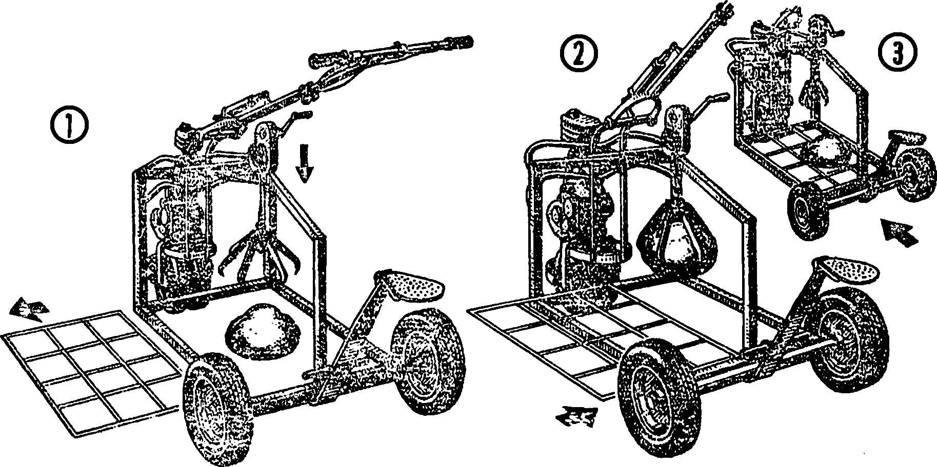Fig. 7. The use of the cultivator on the export of boulders.